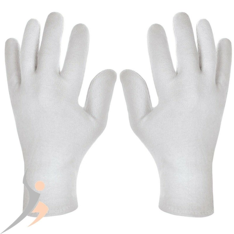 12-600 Paar weiß Trikot-Handschuhe