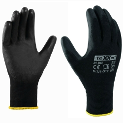 12-480 Paar schwarz A120 PU-Handschuhe